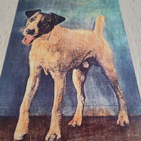 Beautiful rendition of a playful Jack Russel hand painted wood The Blue Studio - Picture 3 of 6